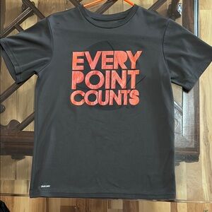 Black T-Shirt with Orange Graphic